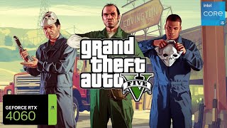 GTA V RTX 4060 FPS TEST | GTA 5 RTX 4060 \u0026 i5 12400F Benchmark 1080p/1440p/4K