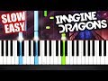 Imagine Dragons - Natural - SLOW EASY Piano Tutorial by PlutaX