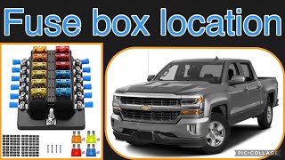 The fuse box location on a 2018 Chevy Silverado