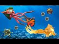 ENEMY EVIL KRAKEN VS GOLDEN KRAKEN - BIG SHARK EAT ALL SHARK - HUNGRY SHARK EVOLUTION GAMEPLAY