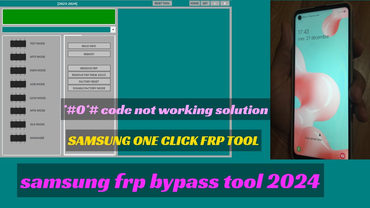 SAMSUNG ONE CLICK FRP TOOL V7.5 2024 | SAMSUNG FRP ENABLE ADB TOOL ...