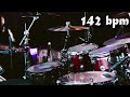 142 bpm drum track batería straight beat eighth notes