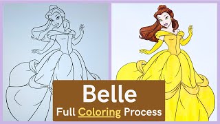 Princess Belle Coloring – Storybook & Castle Magic, Relaxing Art