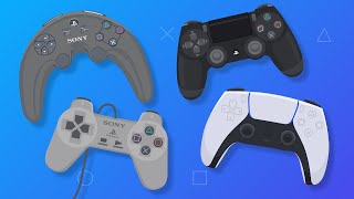 Evolution of PlayStation Controllers (Animation)