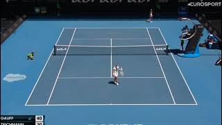 C. Gauff vs J Teichmann. Australian open first round highlights