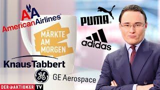 Märkte am Morgen: GE Aerospace, American Airlines, Adidas, Puma, Knaus Tabbert