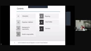 Webinar on “Consideration of Laws \u0026 Regulations in an Audit of Financial Statements” - 14012025