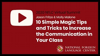 NFLC Virtual Summit (2020): Increase Communication in Your Class - Jason Fritze \u0026 Molly Malone