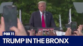 Trump holds campaign rally in the Bronx