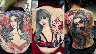 full back tattoo of woman _สักรูปผู้หญิงเต็มหลัง _ សាក់ពេញខ្នងសម្រាប់មនុស្សស្រី