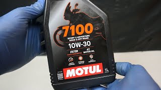 Motul 7100 4T 10W30 What does the original engine oil look like? #automobile #piotrtester