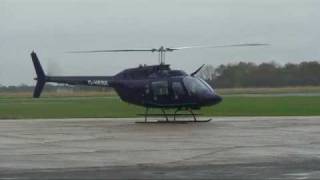 Bell 206 BIII JetRanger Helicopter Startup Cranfield November 2008