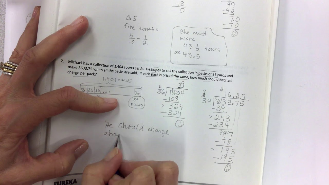 Eureka Math Grade 5 Module 2 Lesson 28 Problem Set - YouTube