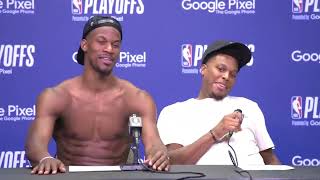 'I'd take my shirt off too but...' - Jimmy Butler and Kyle Lowry are too funny 😂