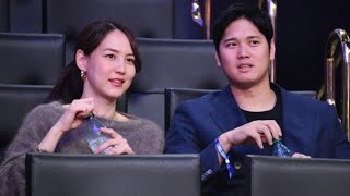 大谷夫妻がNBA観戦　場内大歓声…レイカーズから2人に特別ユニプレゼントも