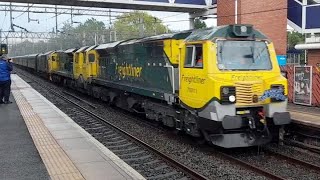 70011 70019 37422 Triple Header With Mega Tones At Cheadle Hulme