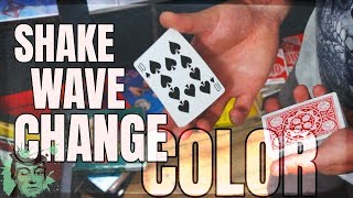 easy ViSUAL shake wave COLOR CHANGE card magic trick TUTORiAL