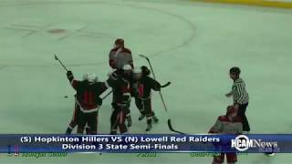 Hopkinton Hillers Hockey Highlights VS Lowell in D3 State Semi-finals 3-13-19