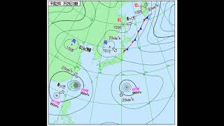 台風５号（天気図）