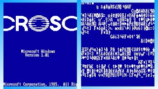 Windows 1.0 BSOD (Incorrect DOS Version)