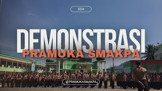 DEMONSTRASI ORGANISASI PRAMUKA GUGUS DEPAN SMK SMAK PADANG (SCOUT OF ANALYST)