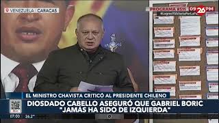 VENEZUELA | Diosdado Cabello aseguró que Gabriel Boric \