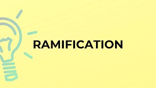 What is the meaning of the word RAMIFICATION?