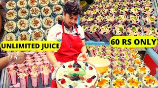 India's Most Popular Milan Juice Wala | Huge \u0026 Amazing Juice Making Skills | Famous Juice's \u0026 Matka.