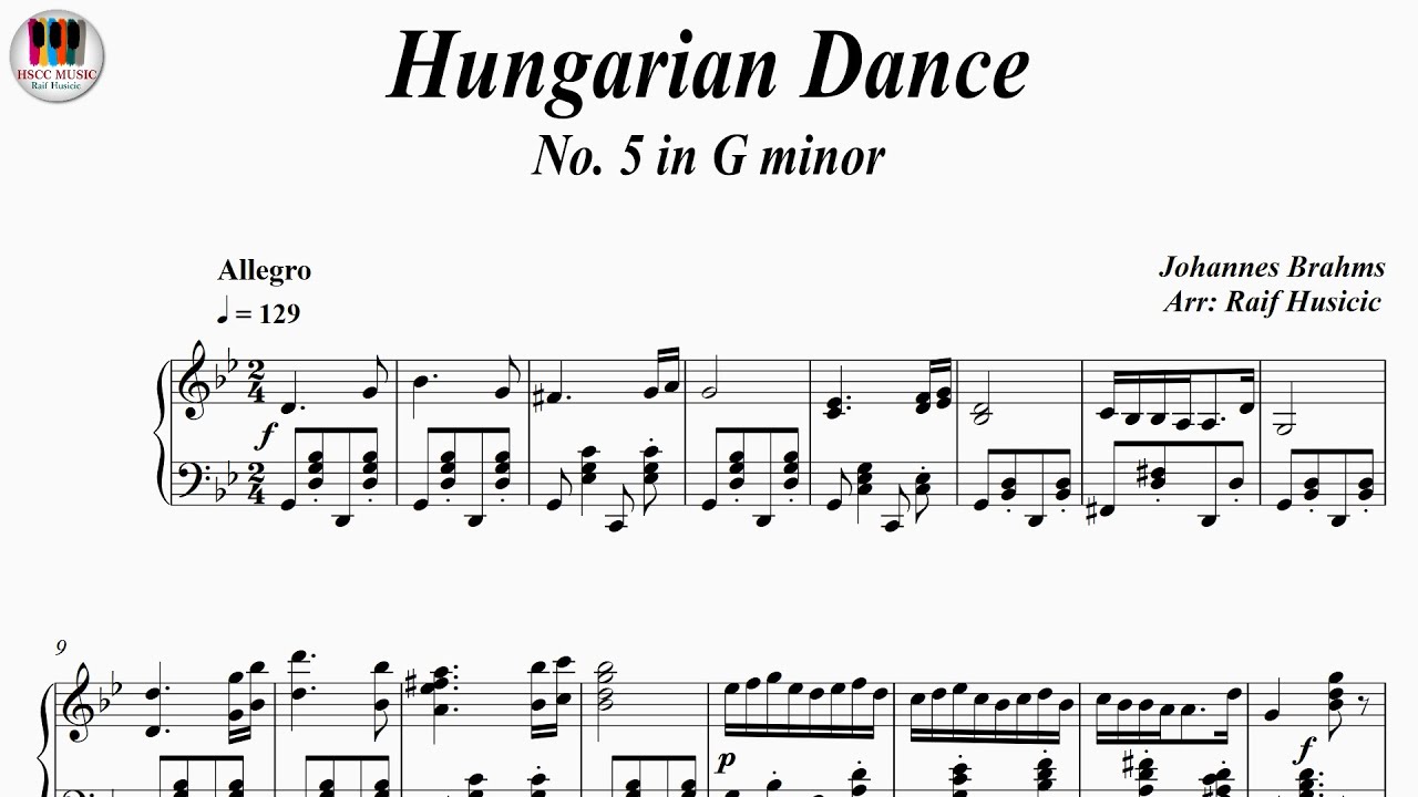 Brahms Hungarian Dance No 5 Piano Tutorial