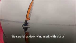 Downwind mark Ice-Blokart action