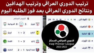 ترتيب الدوري العراقي ونتائج الدوري العراقي بعد فوز الطلبة اليوم