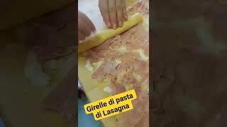 girelle di pasta di lasagna #lasagna #food #fattoincasa #prosciutto #girelle