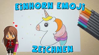 Einhorn Emoji einfach malen für Kinder | ab 7 Jahren | Malen mit Evi | deutsch