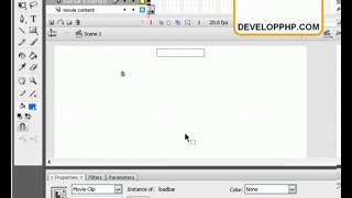 Flash CS3 Actionscript 3 Progress Preloader Tutorial - Flash Tutorials For Beginners