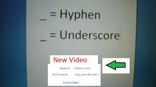 Old Hyphen \u0026 Underscore [Please Read The Description Box]