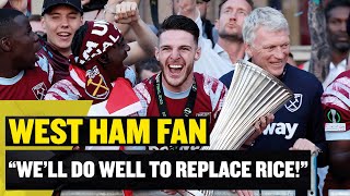 "IT'S HARD TO REPLACE RICE!" This West Ham fan praises The Hammers captain!