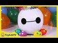 SURPRISE TOYS in a Baymax Halloween Pumpkin & Big Hero 6 Play Doh Surprise Eggs Fun Kids Video