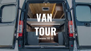 VAN TOUR | Promaster 159 Extended w/ shower! | Rossmönster Vans | 127