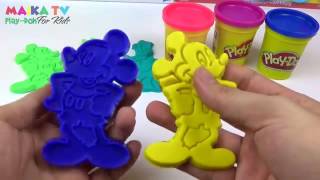 Learn Colors For Children With Donald Duck and Mickey Mouse Play Doh Disney Collector