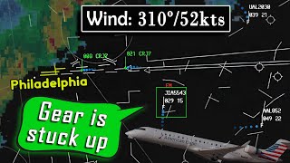 American CRJ-700 has LANDING GEAR ISSUES + Extreme Weather!