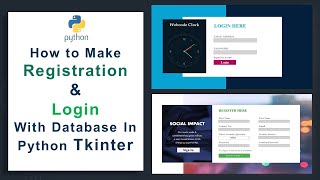 How to Make Registration and Login System with database in python Tkinter #Hindi #Python #Login