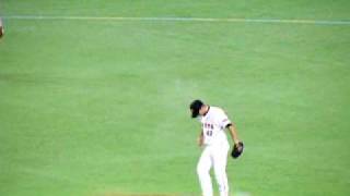 巨人 シコースキーの超高速肩慣らし