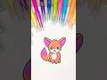 how to draw a fox easy 🤔 #shorts #shortvideo 🥰 😍 #satisfying #youtubeshorts 🥰 ♥️ #art #shortsviral