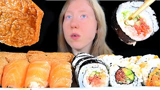 ASMR INARI \u0026 SUSHI PLATTER MUKBANG EATING SOUNDS