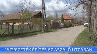 Vízvezeték építés az Aszaló utcában