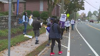 Wages, health insurance the center of union health care worker strike