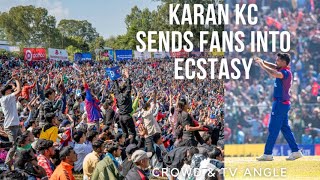 Karan KC Epic 6 sends TU Ground in Kathmandu into frenzy!! | Nepal vs. Oman Super Over Thriller