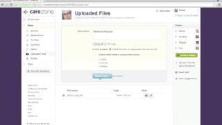 All about CareZone Uploaded Files