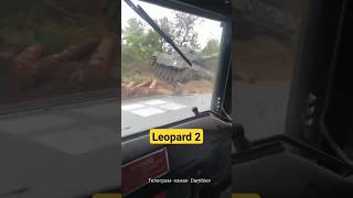 Ukrainian Leopard 2A4 Blown Up by Anti-Tank Mine, then Abandoned While Off-road in a Ditch