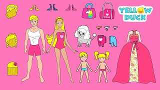 yellow duck paper dolls